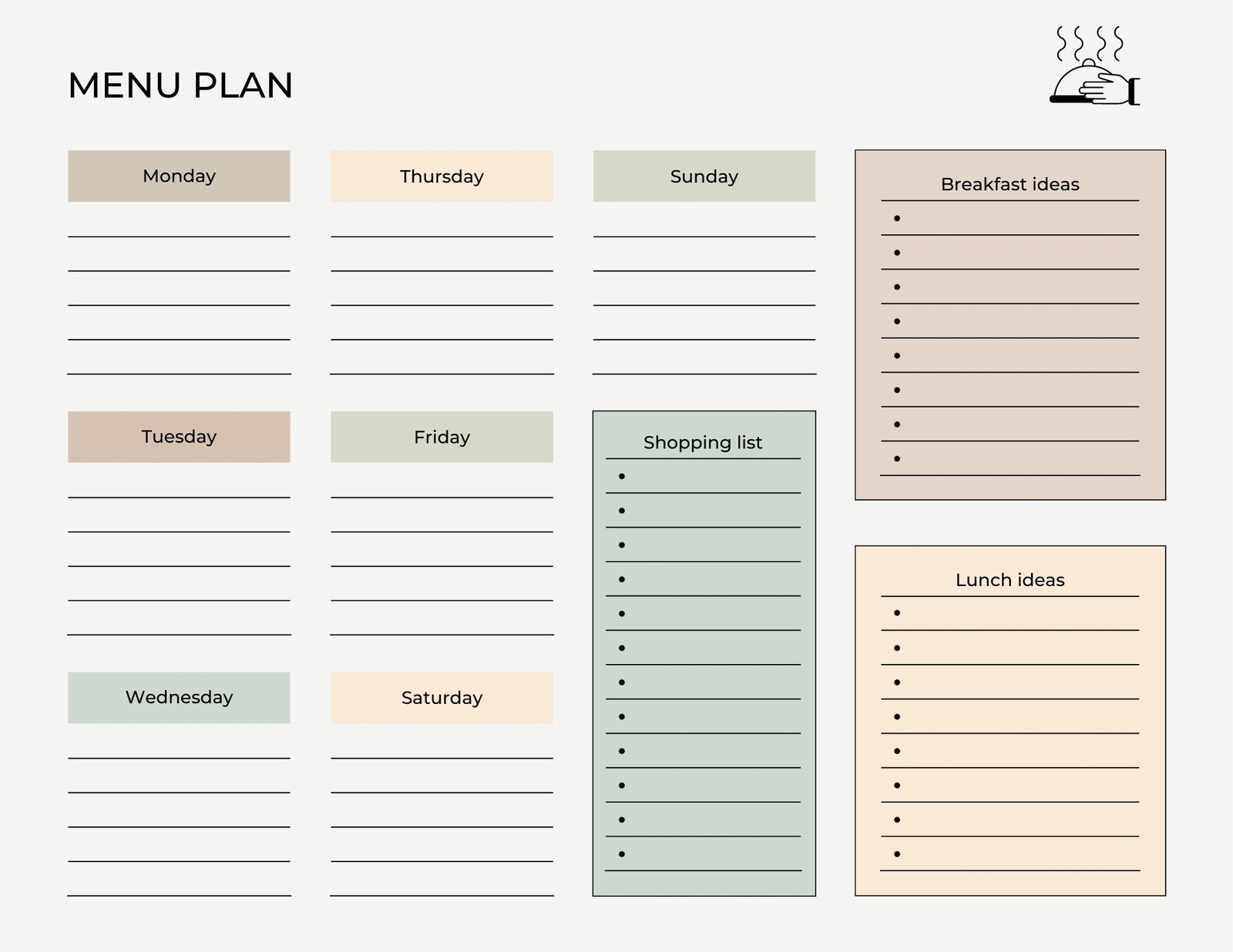 Printable Meal Plan Calendar Anita Breanne