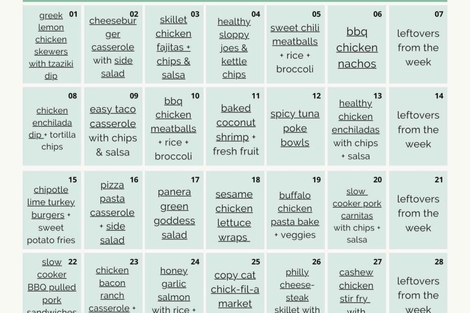 Printable Meal Plan Printable New Year Banners