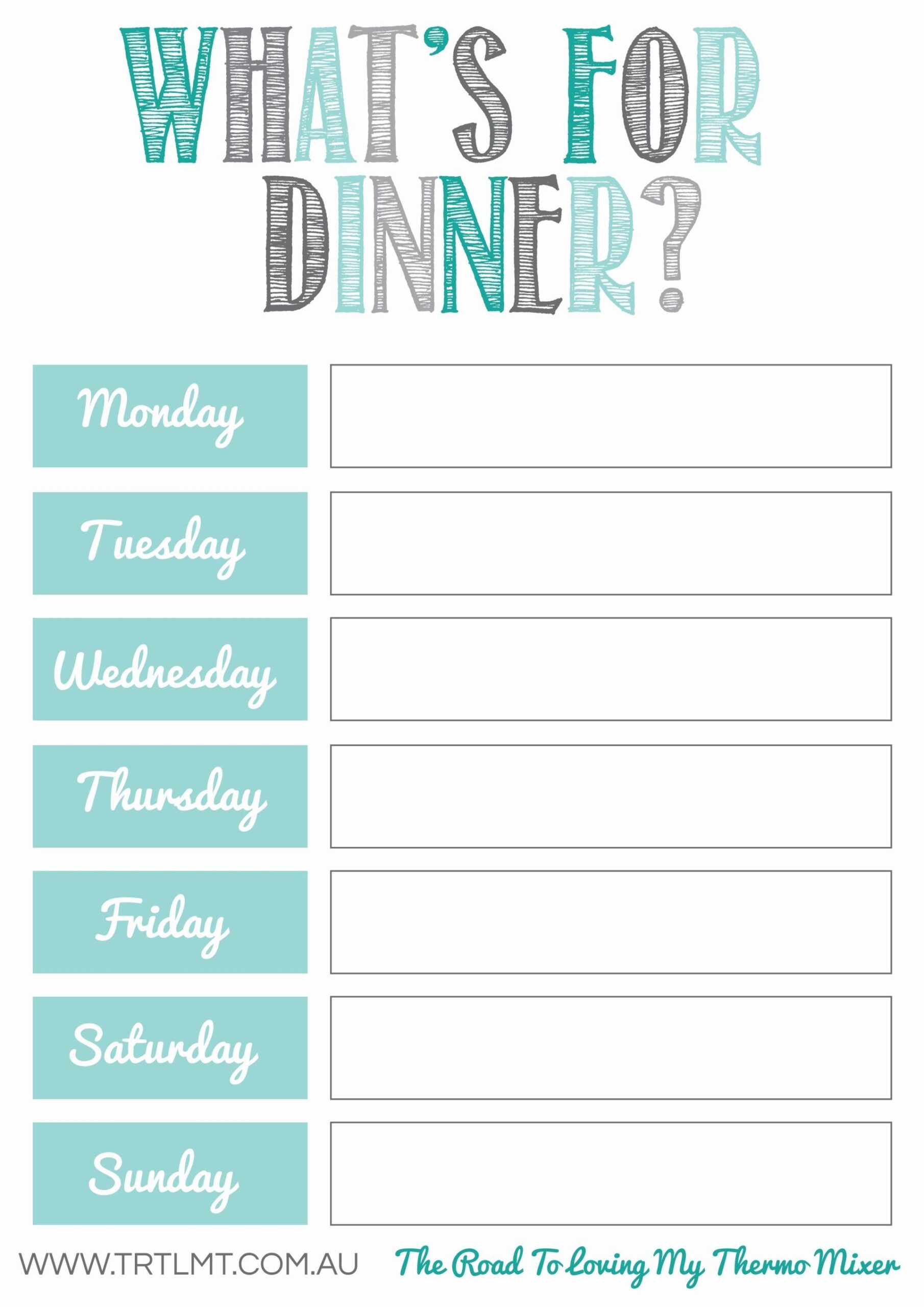 Printable Meal Plan Sheets Polylity
