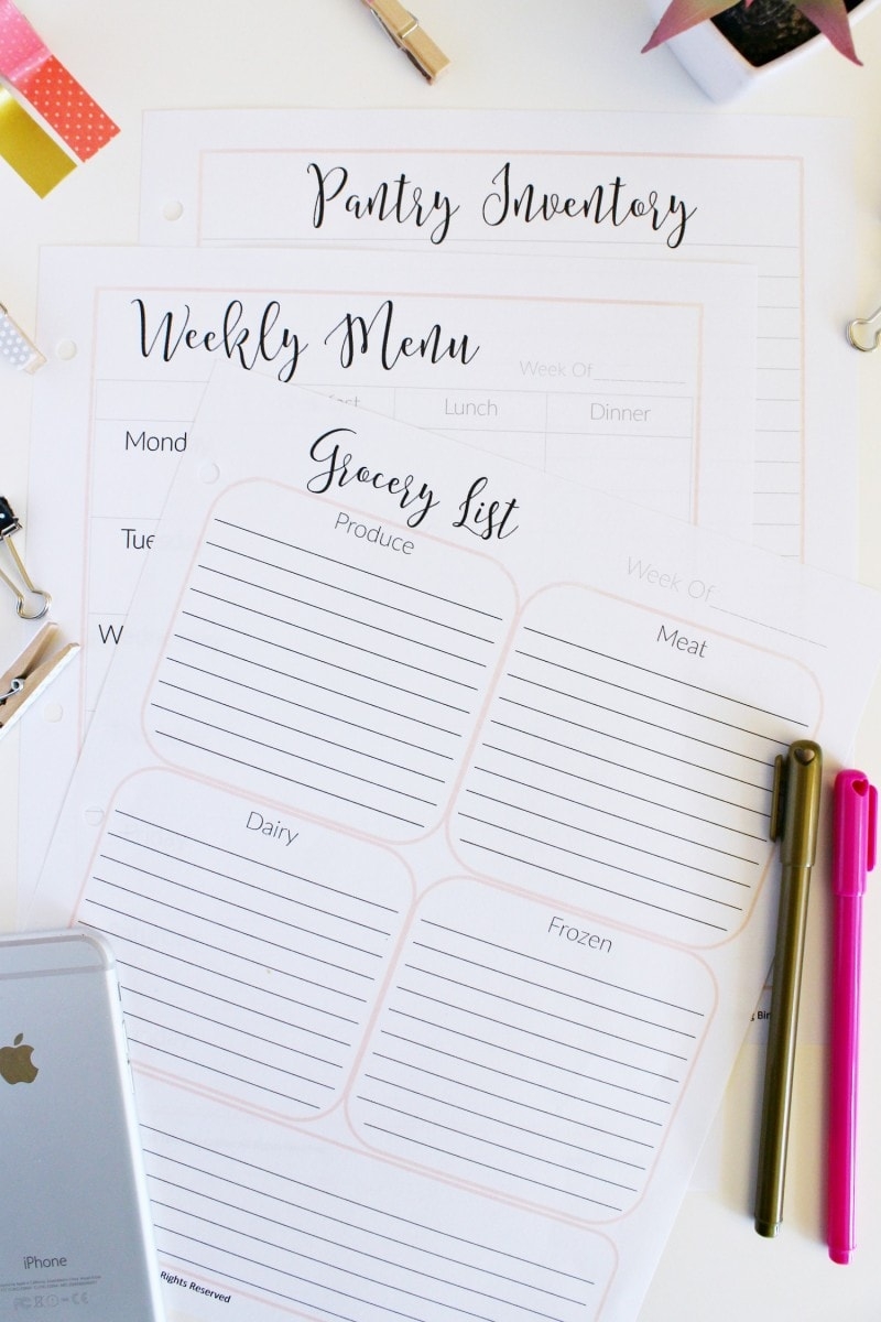 Printable Meal Planning Binder Domestically Creative