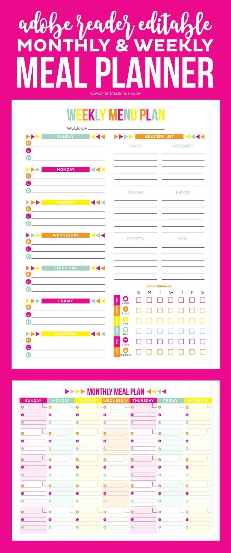 Printable Meal Planning Sheet