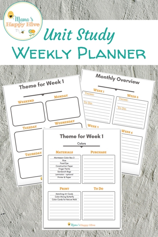 Printable Montessori Lesson Plan Template