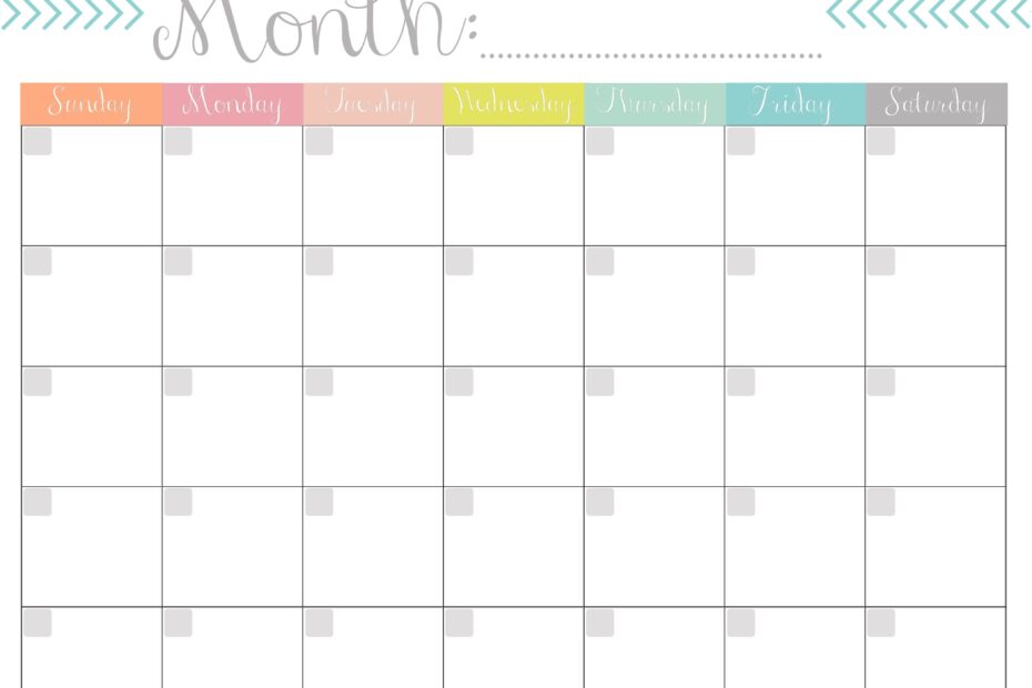 Printable Monthly Planner
