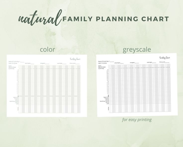 Printable Natural Family Planning Chart Printable New Year Banners
