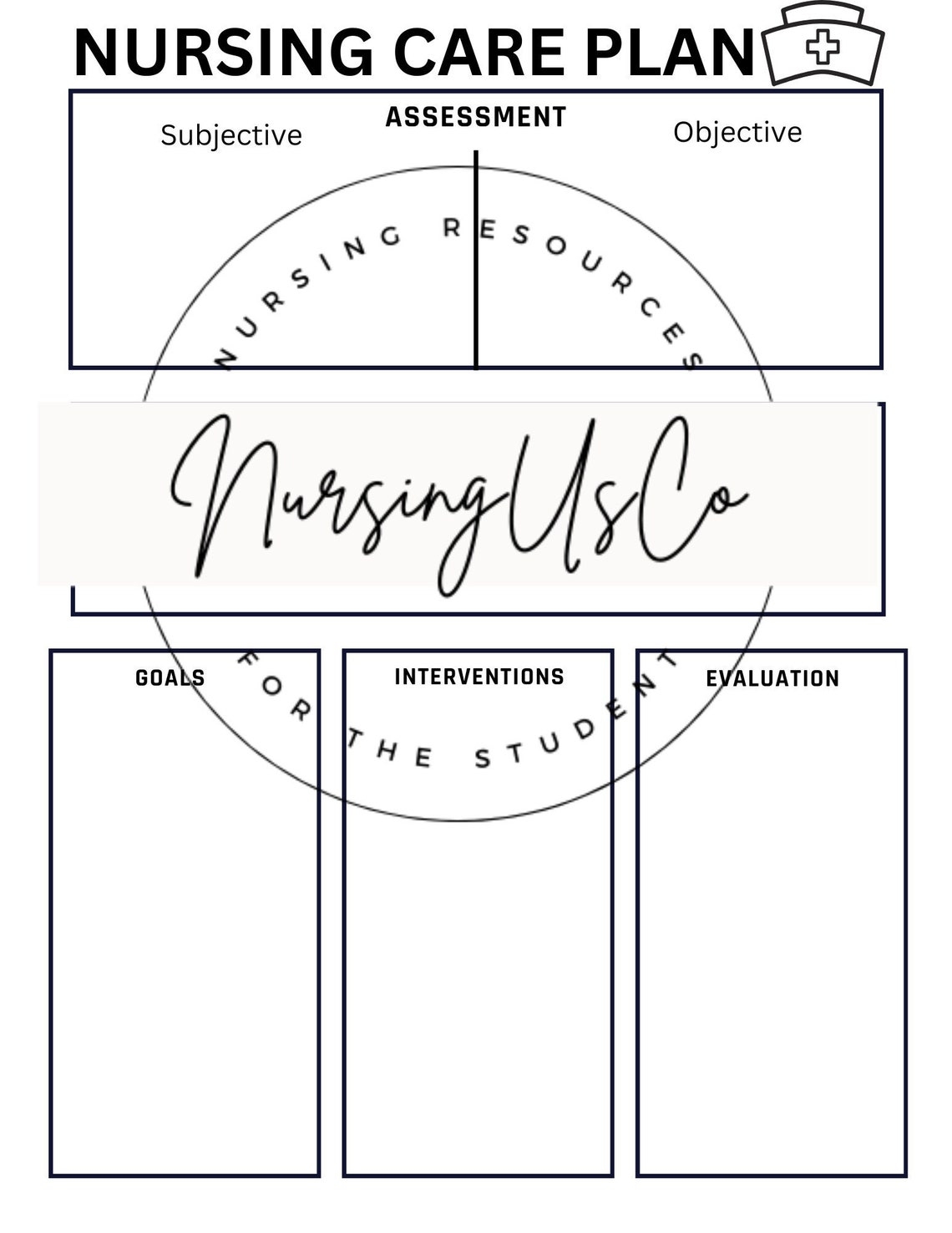 Printable Nursing Care Plan Nursing Care Plan Template Etsy Jethro Jeff