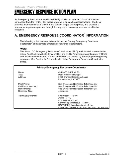 Printable Osha Emergency Action Plan Template Free Templates Printable