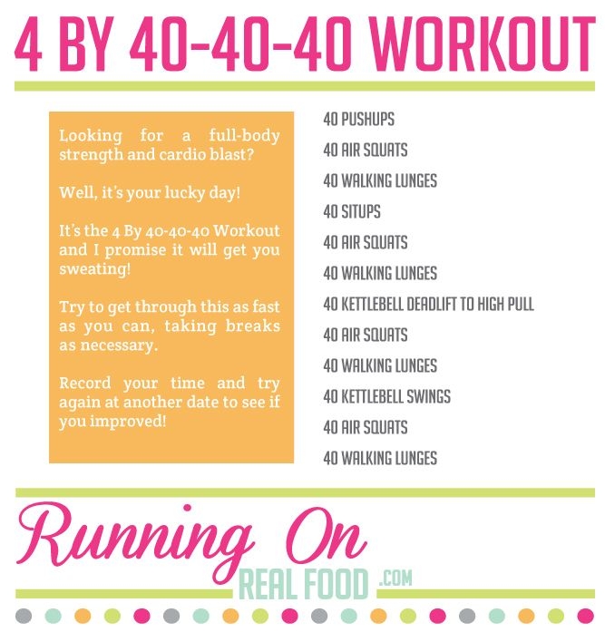 Printable Over 40 Workout Plan