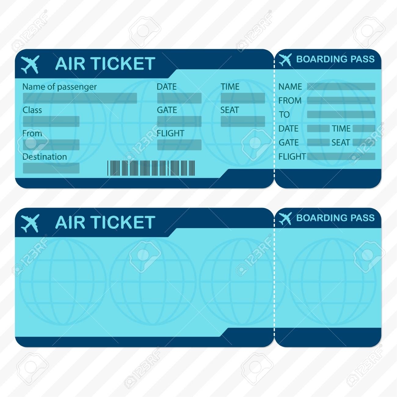 Printable Plane Ticket Template