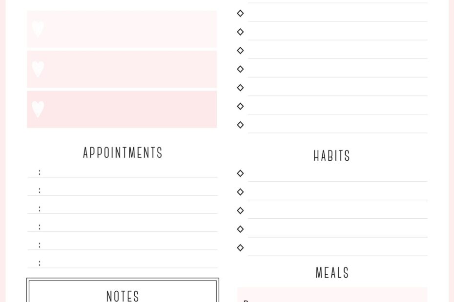 Printable Planner Sheets