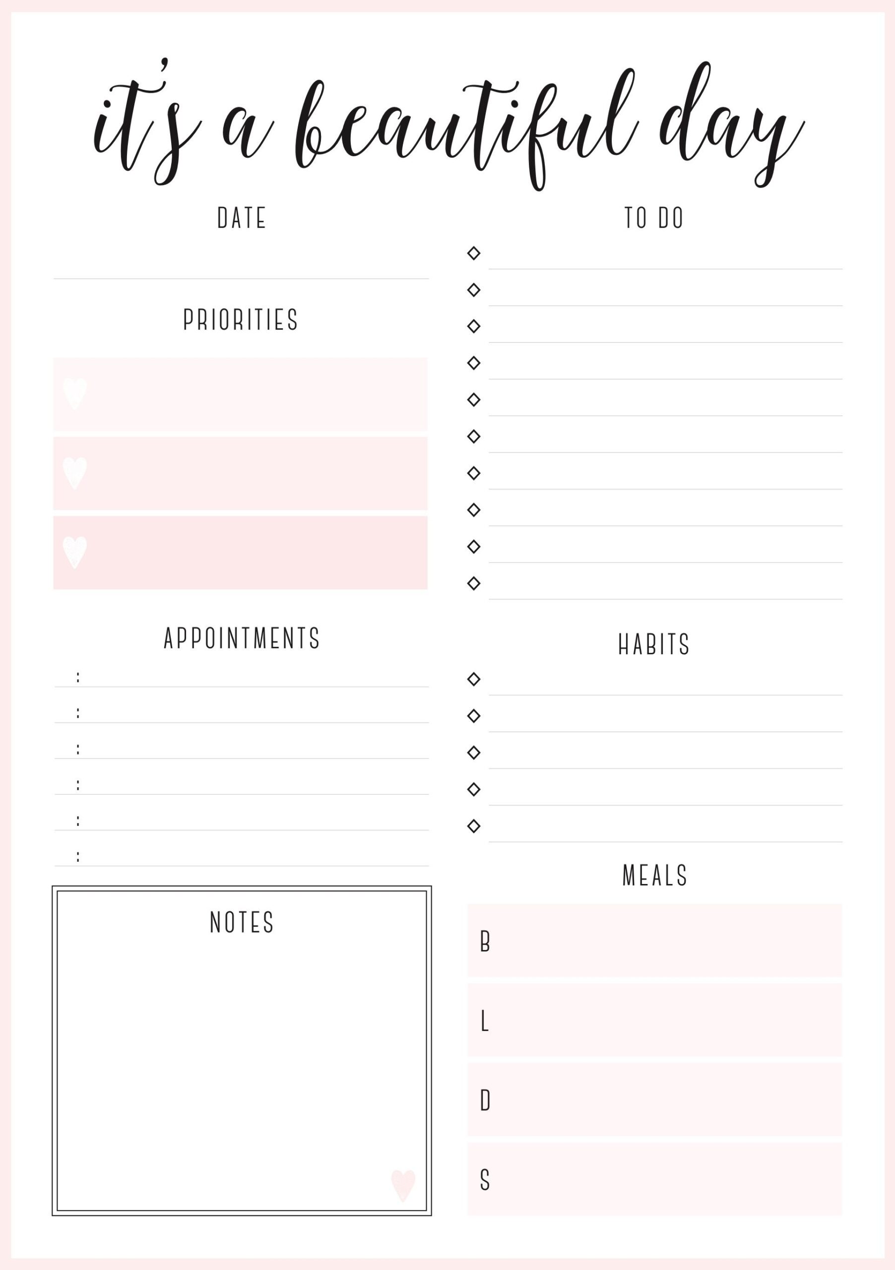 Printable Planner Sheets Printable Planner Sheets