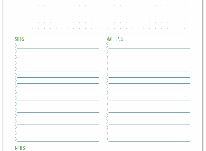 Printable Project Planning Sheets