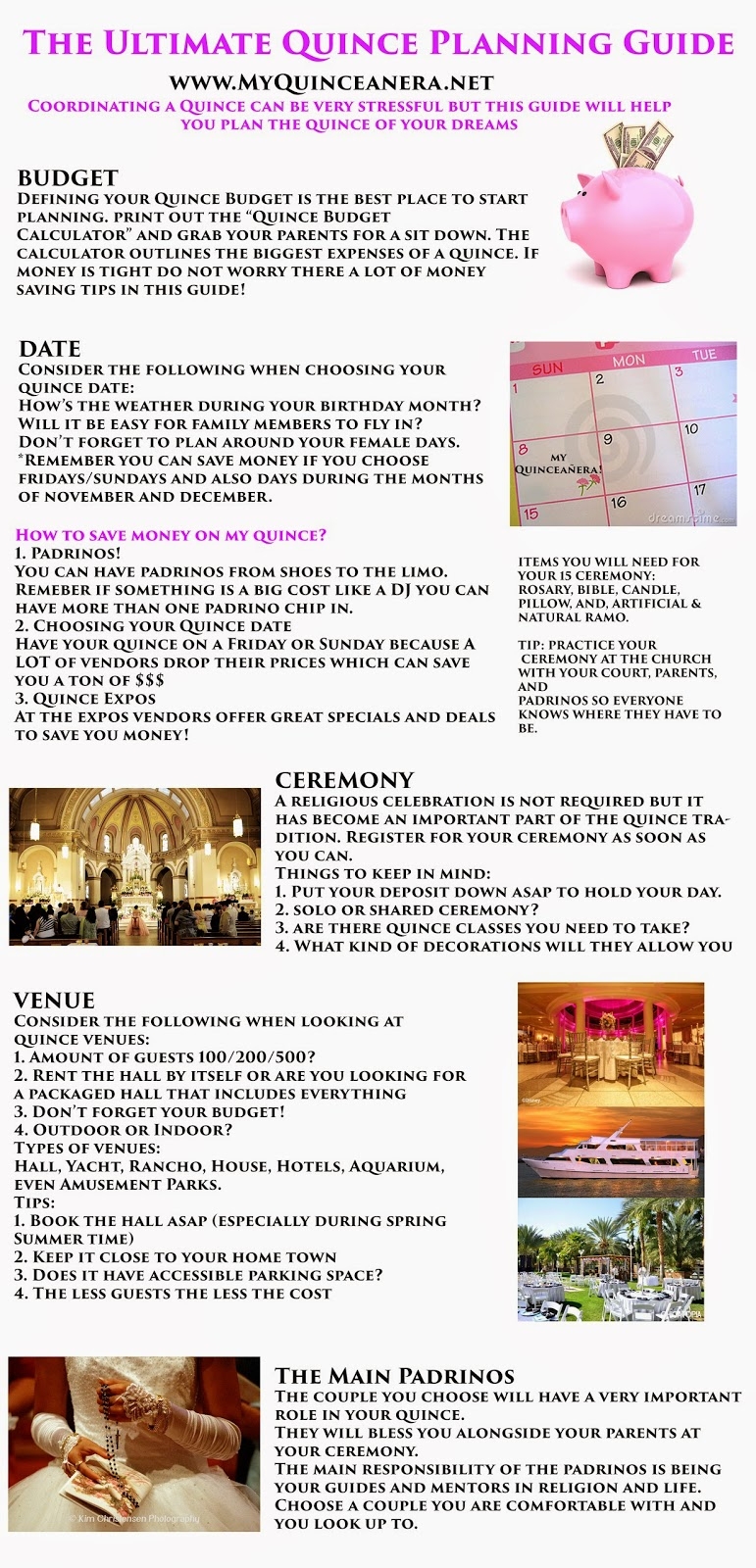 Printable Quinceanera Planning Guide