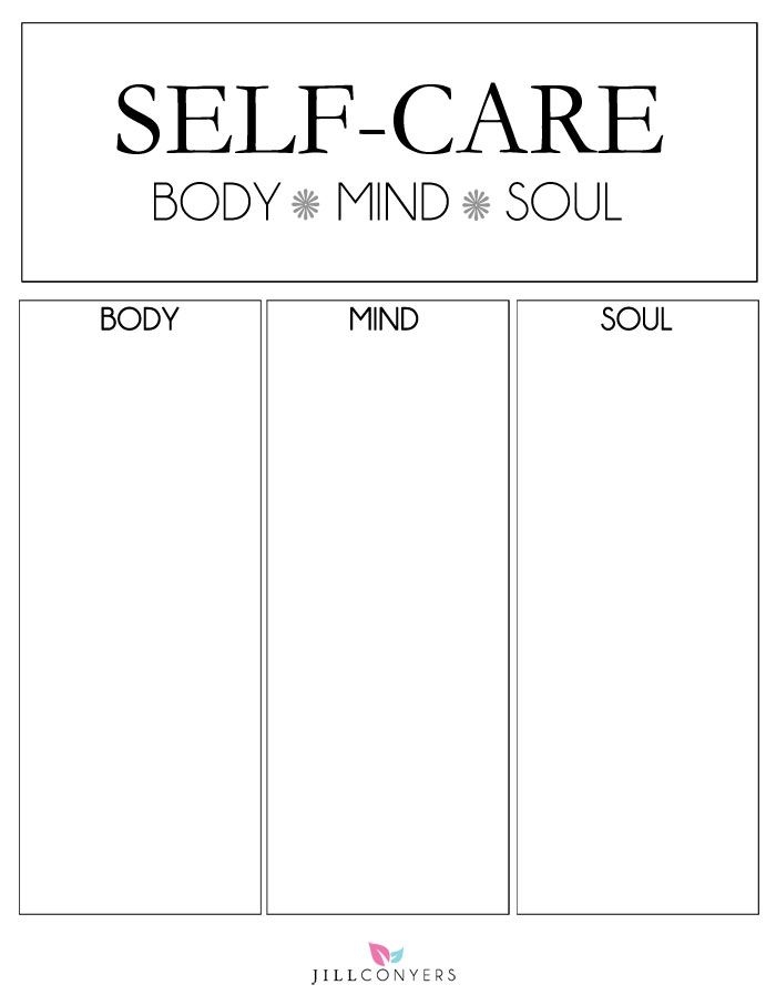 Printable Self Care Plan Worksheet Pdf Tedy Printable Activities