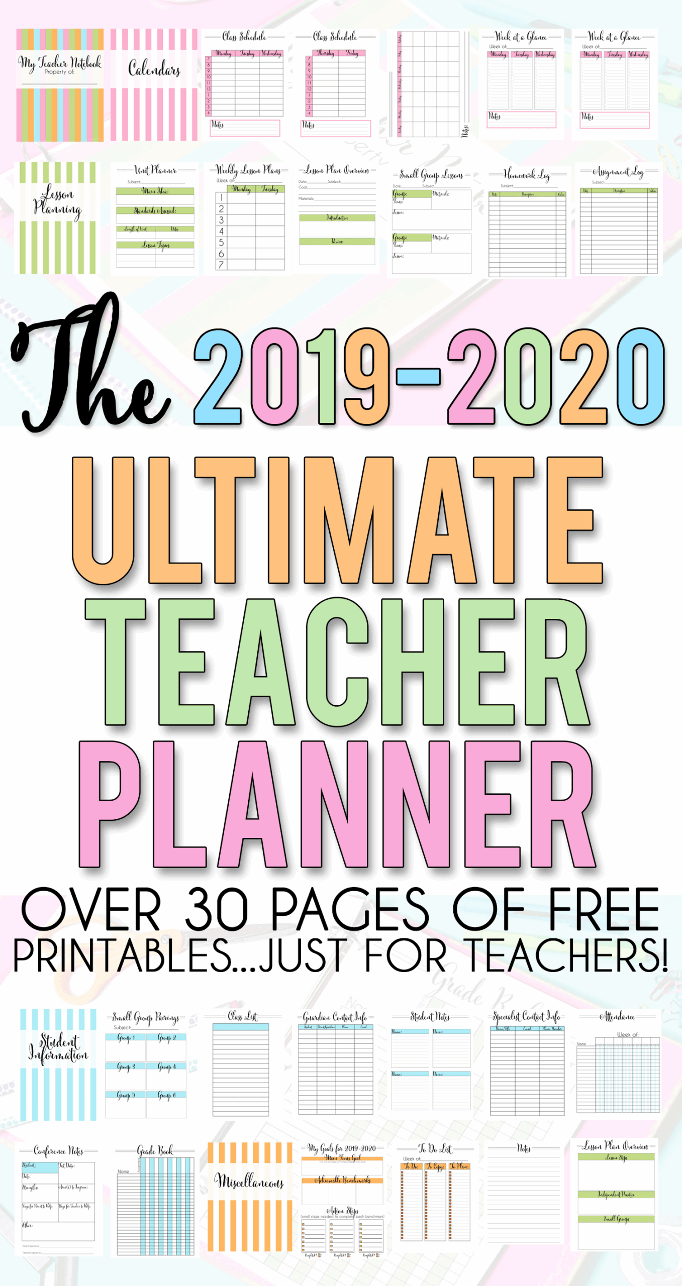 Printable Teacher Planner Printable New Year Banners