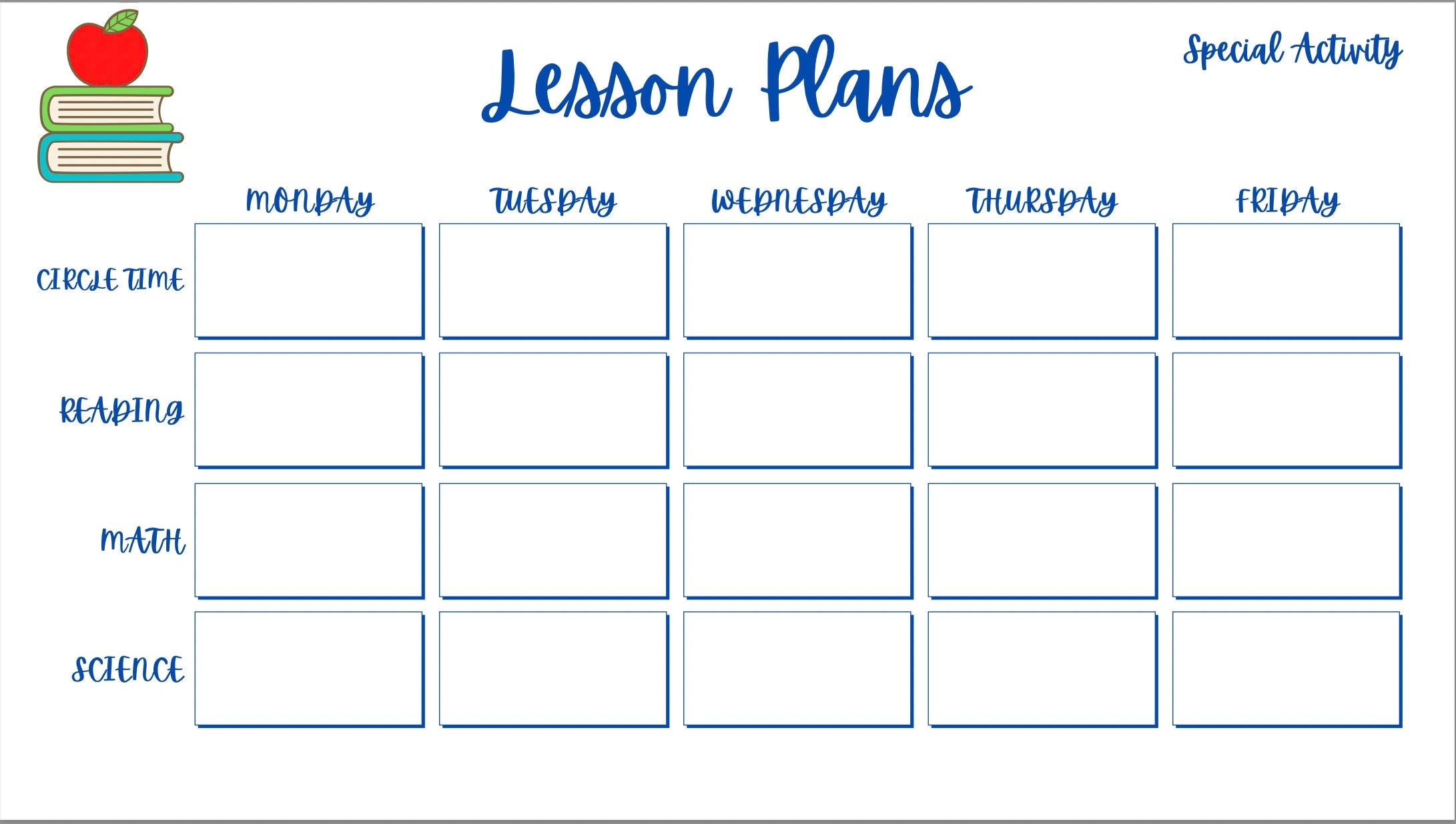 Printable Weekly Lesson Plan Template Preschool Printables Template Free