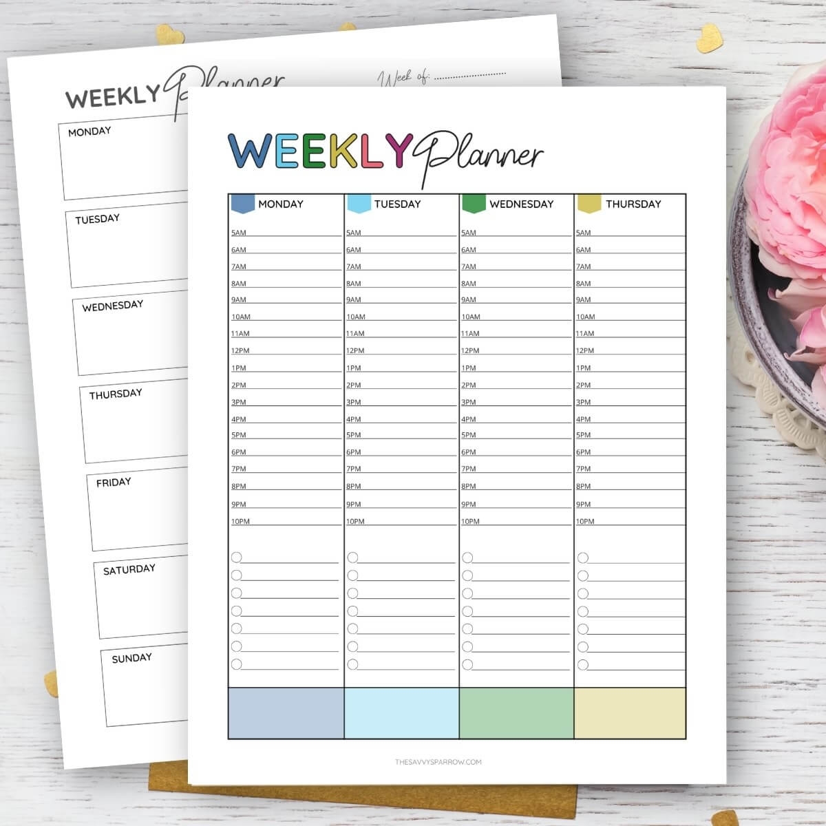 Printable Weekly Planner Weekly Planner Printable Weekly Planner 
