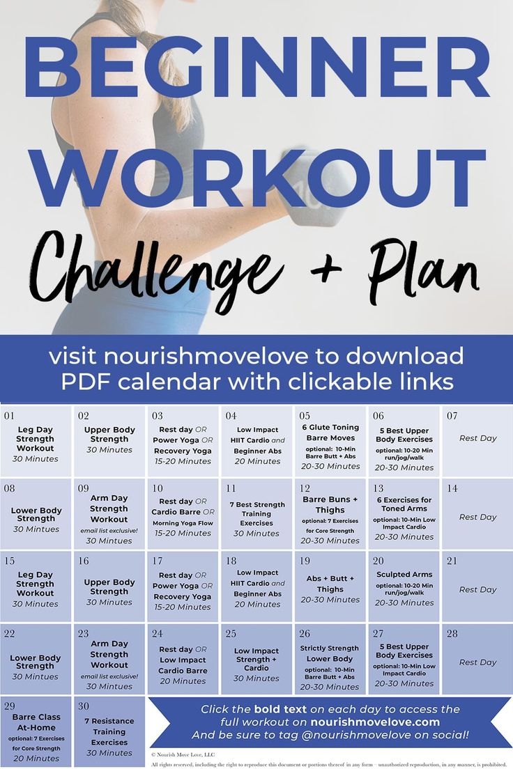Printable Workout Plans For Home