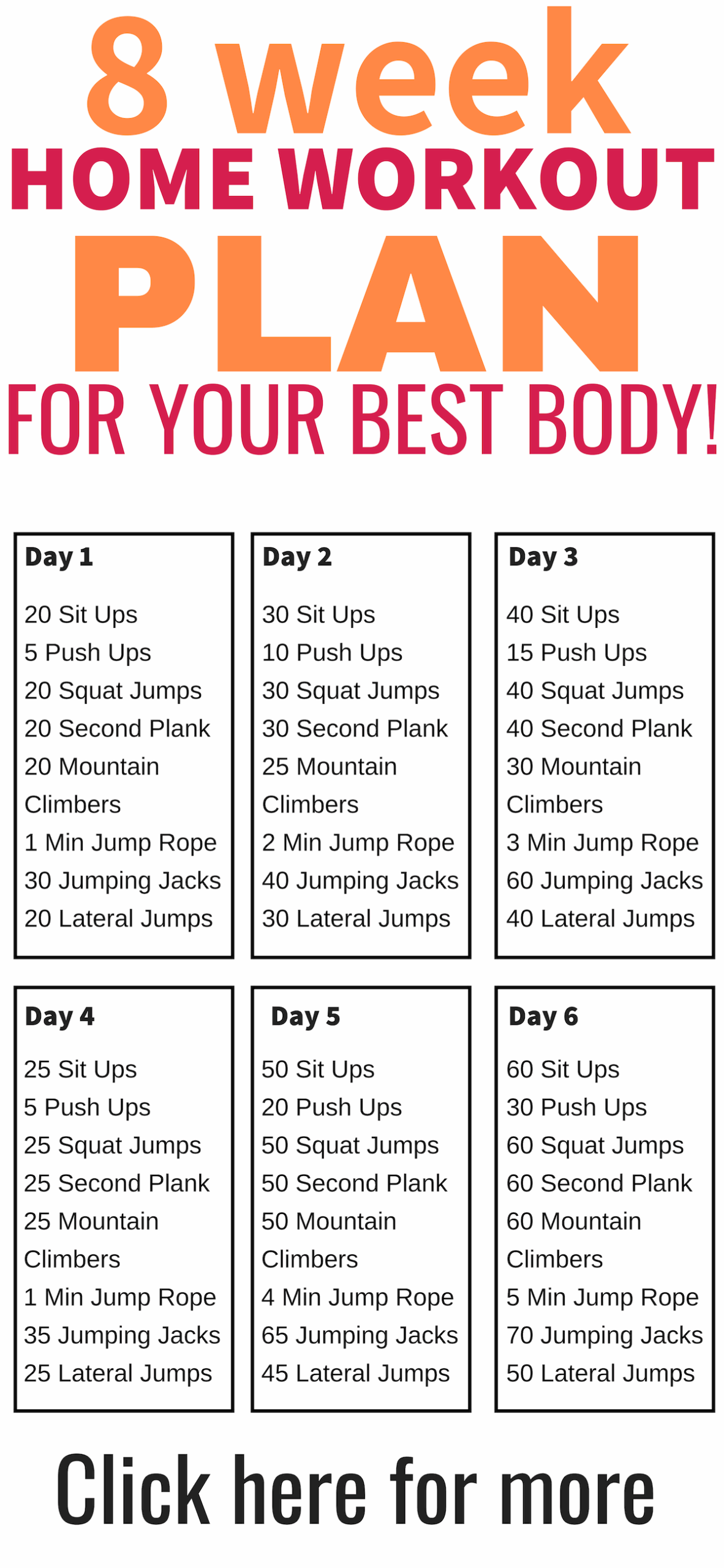 Printable Workout Plans For Home