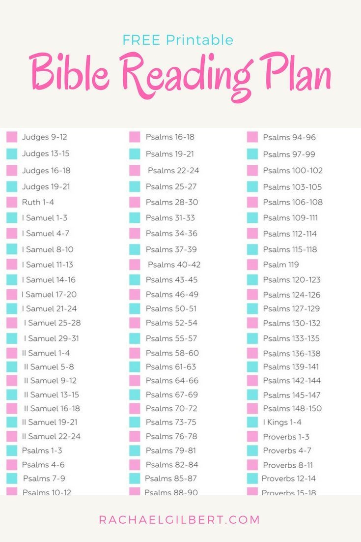 Read Bible In Year Plan Printable Plan Calendar Printables