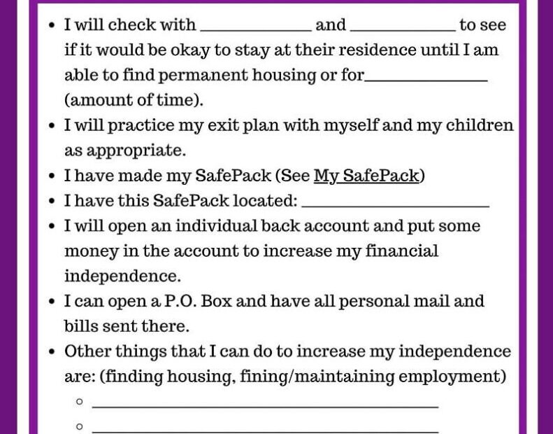 Safety Plan A Comprehensive Guide Worksheets Library