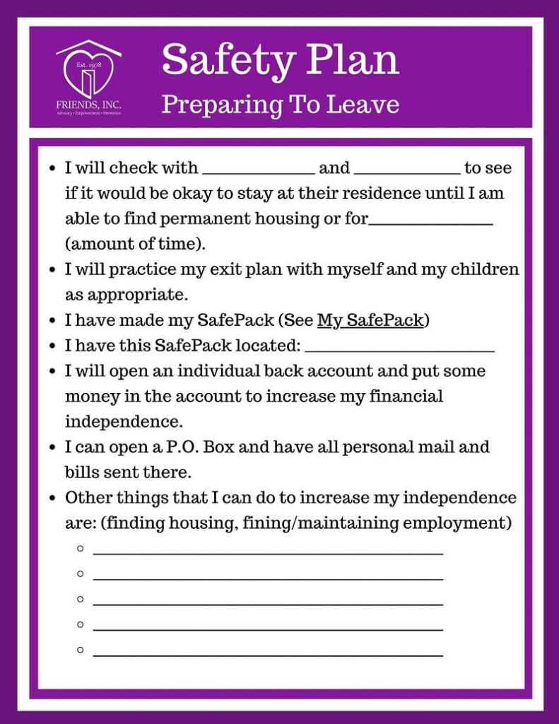 Safety Plan A Comprehensive Guide Worksheets Library