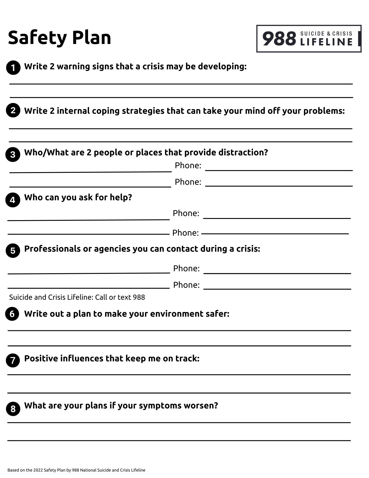 Safety Planning Day One Worksheets Library