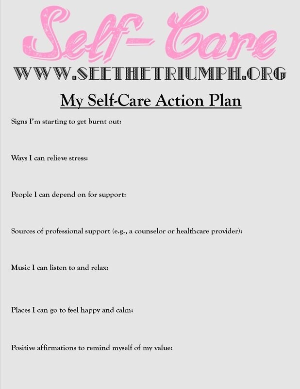 Self care Plan Worksheet Pdf
