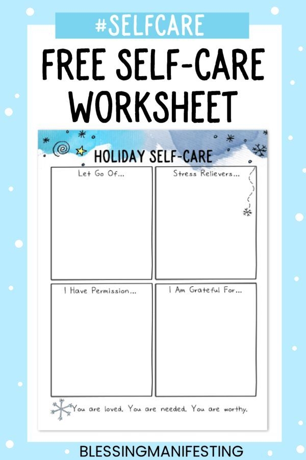 Self care Plan Worksheet Pdf