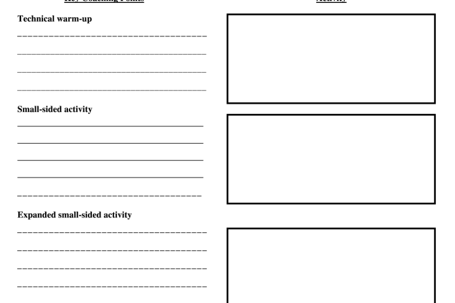 Soccer Practice Plan Template Fill Online Printable Fillable Blank