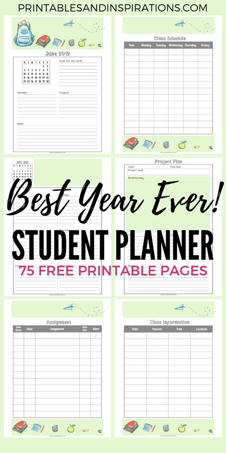Student Planner 2025 21 Printable Aya Vanleeuwen