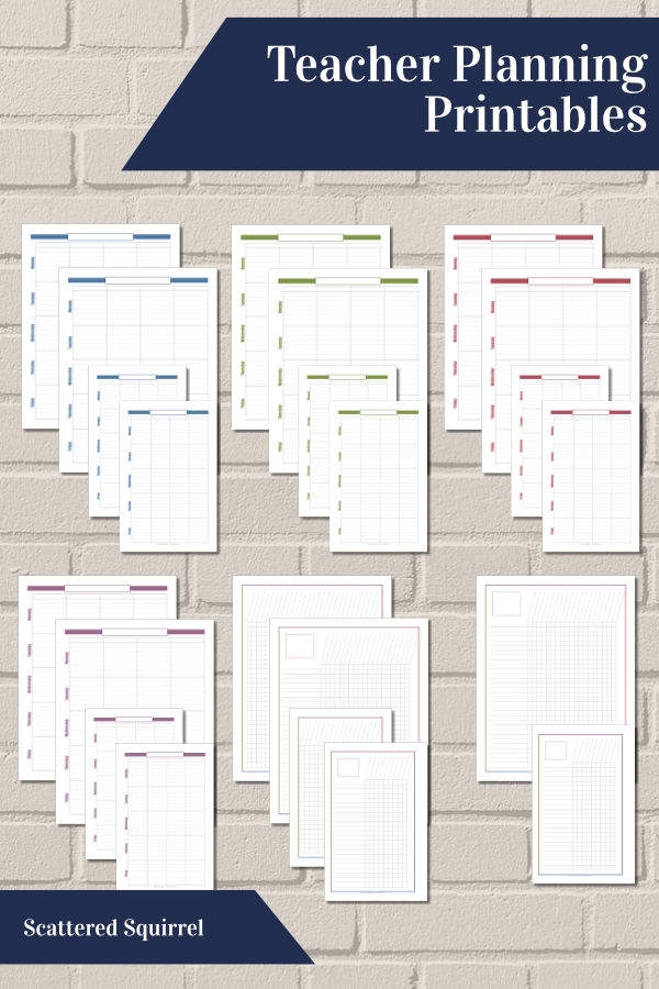 Teacher Requested Teacher Planning Printables Scattered Squirrel