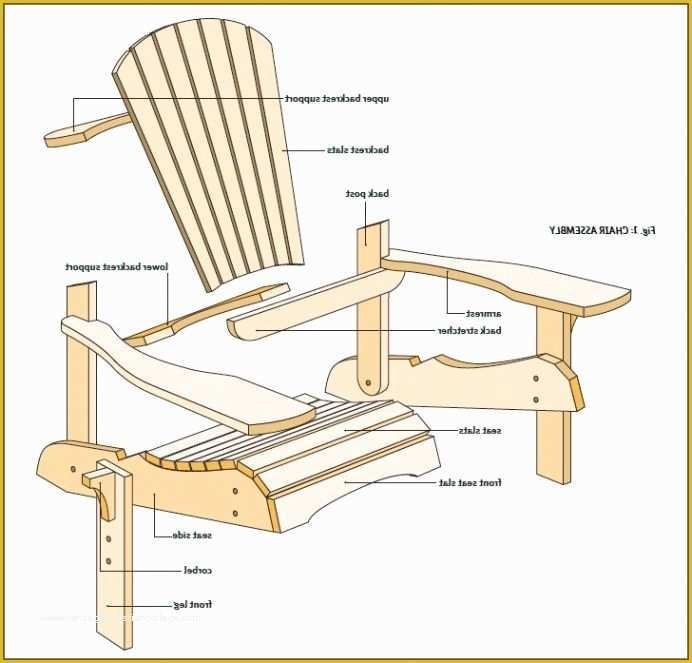 Template Printable Adirondack Chair Plans Printable Templates