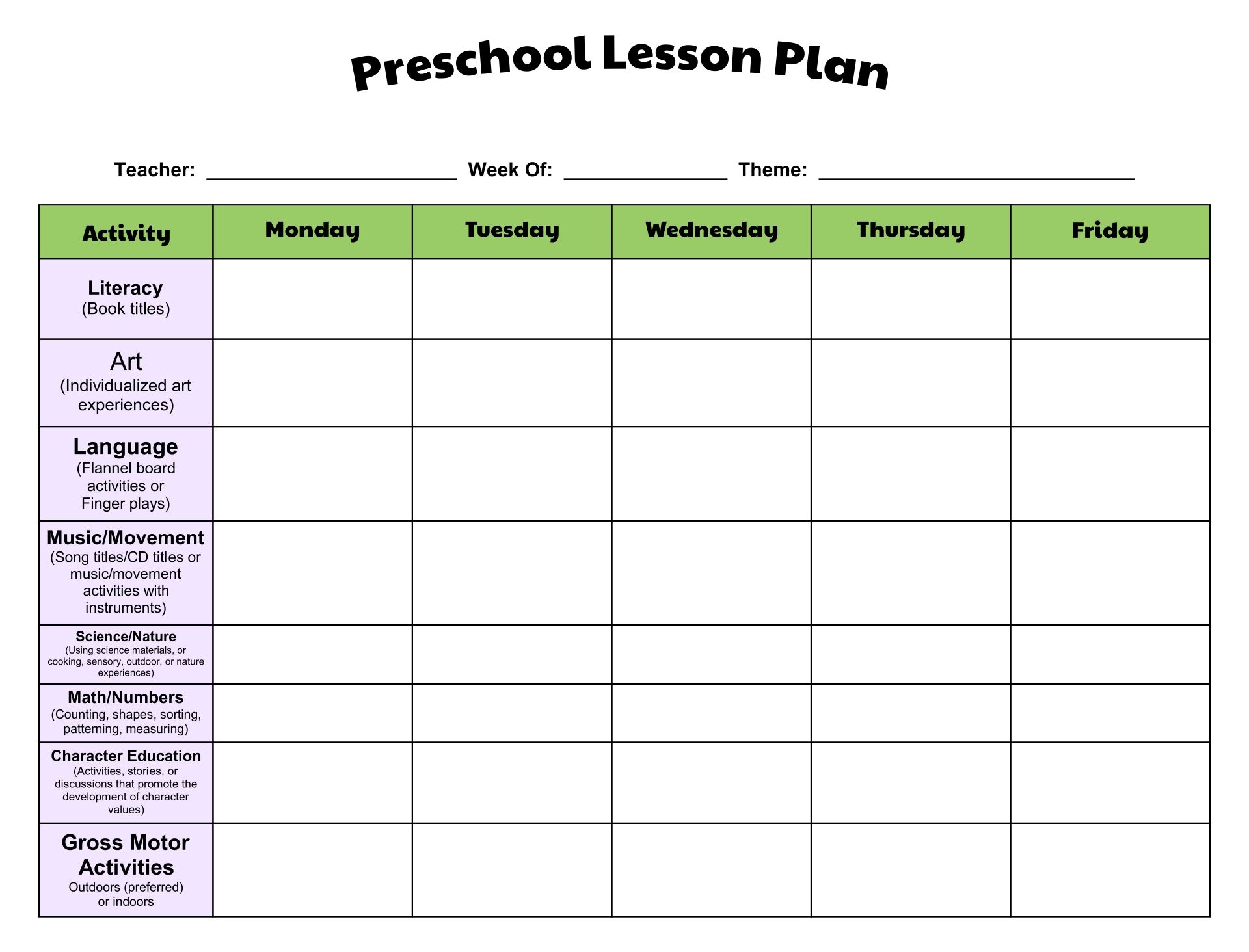 Toddler Lesson Plans 10 Free PDF Printables Printablee