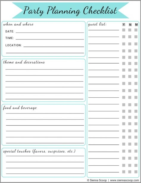Top 10 Party Planning Checklist Printable Ideas And Inspiration