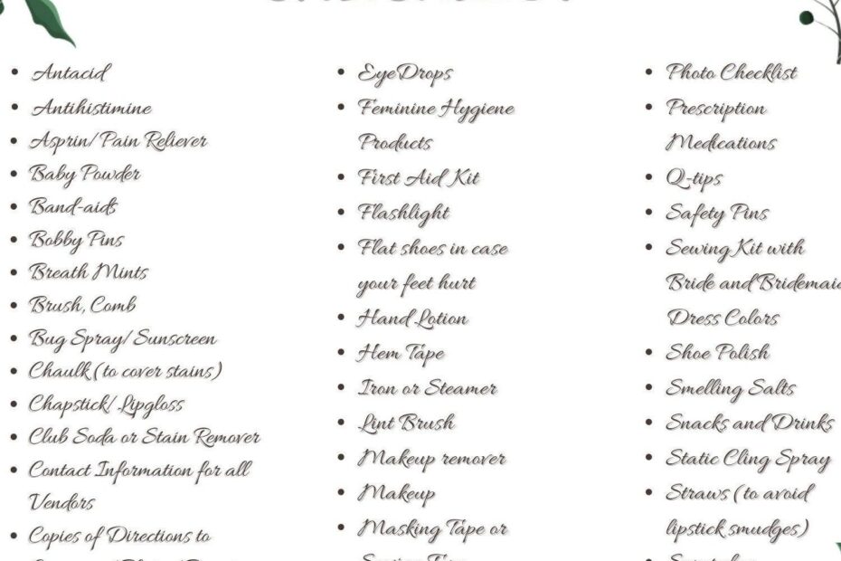 Wedding Day Checklist Printable Download Etsy Canada Wedding Day