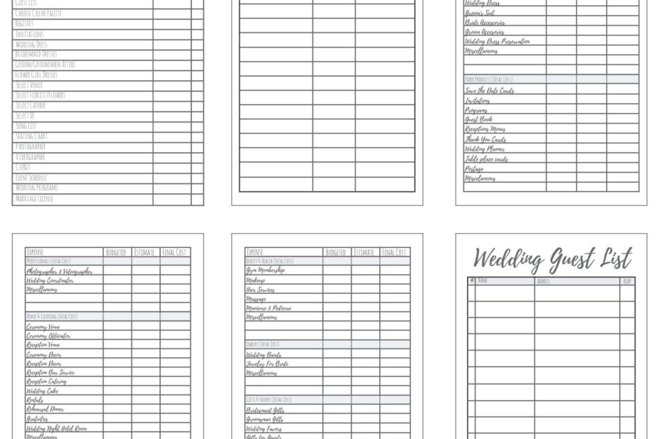 Wedding Planner Binder Printables Free Wedding Planner Printables