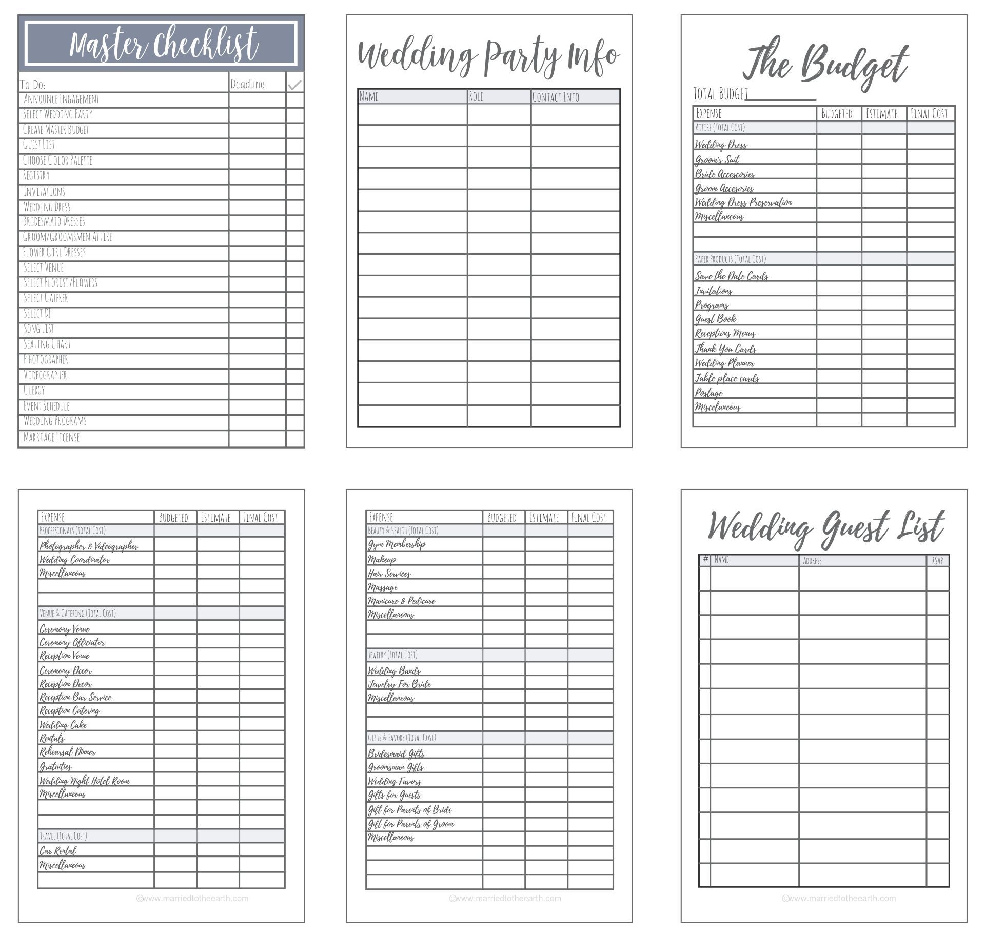 Wedding Planner Binder Printables Free Wedding Planner Printables 