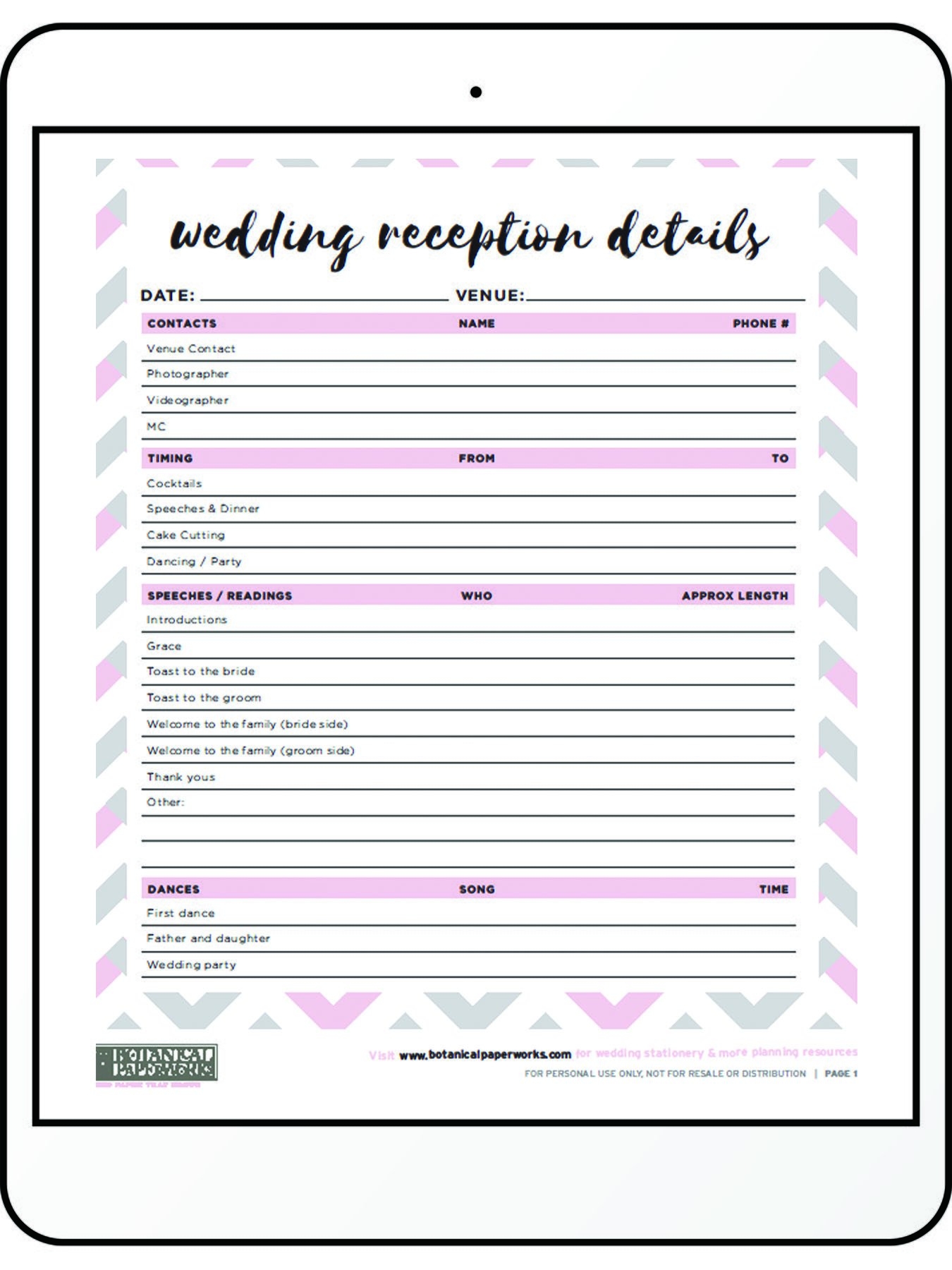 Wedding Planner Free Printable Image To U