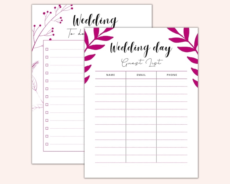 Wedding Planner Printable Printable Wedding Planner Pages Wedding Plan 