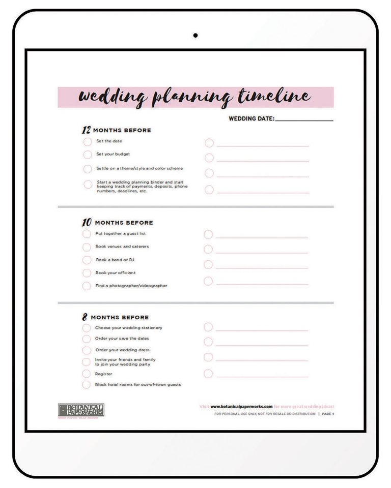 Wedding Planning Printables Printable Word Searches