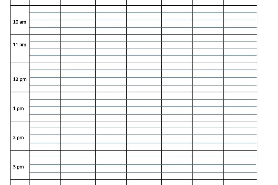 Weekly Hourly Planner Printable Calendar Printables