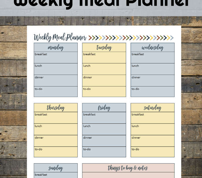 Weekly Meal Planner Printable