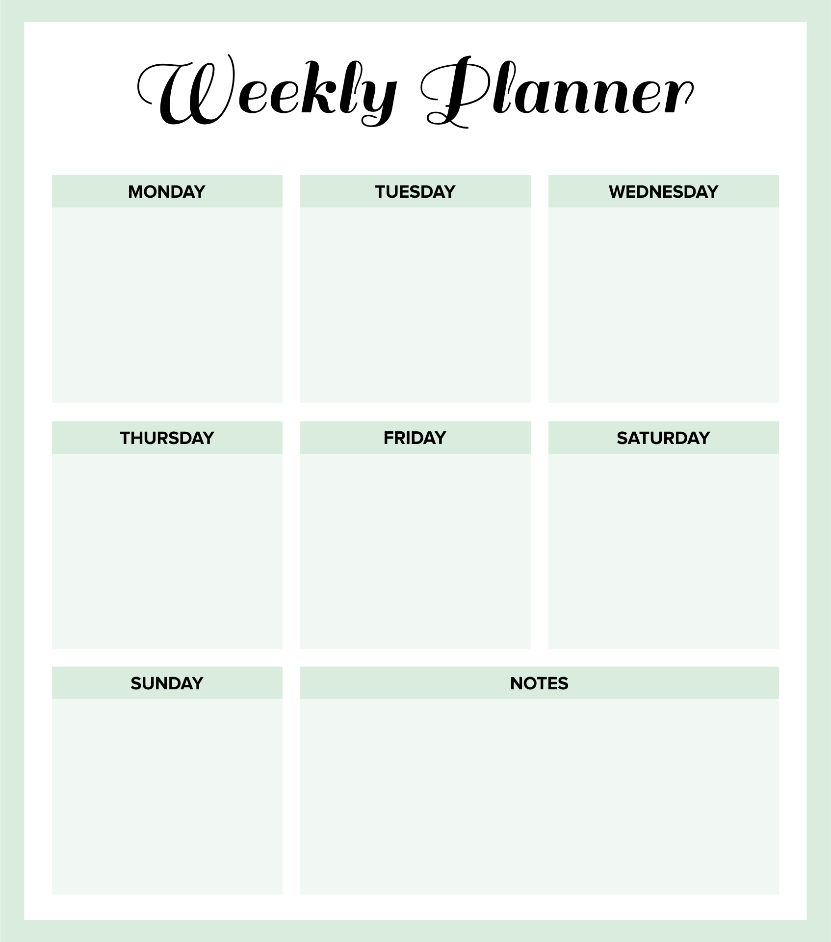 Weekly Planner 2025 Printable Pdf Free Malthe R Lind
