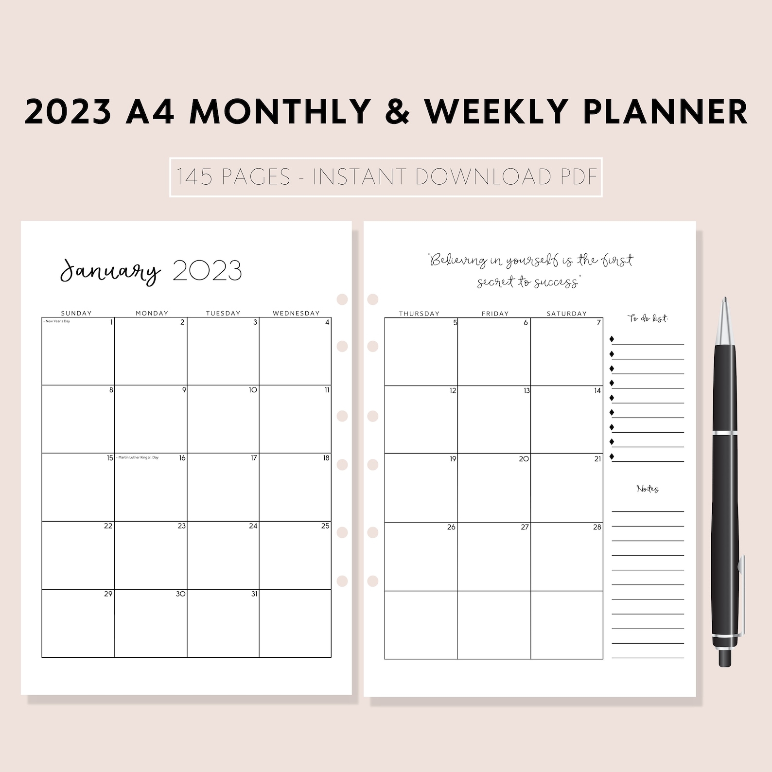 Weekly Planner Printable 2023