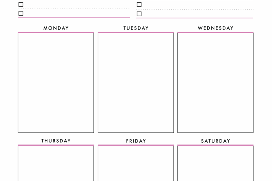 Weekly Planner Templates World Of Printables