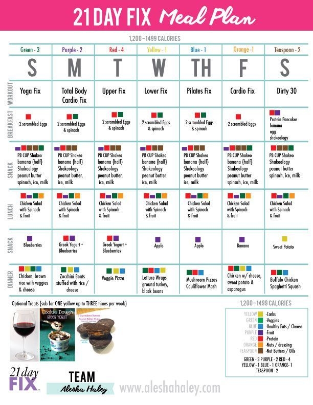 Woman Printable 1300 Calorie Meal Plan