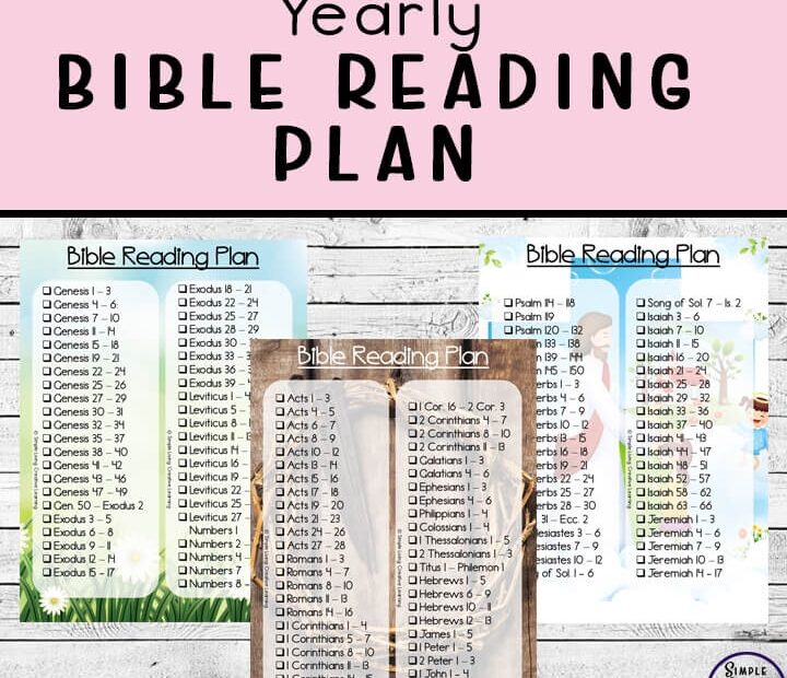 Yearly Bible Reading Plan Printable